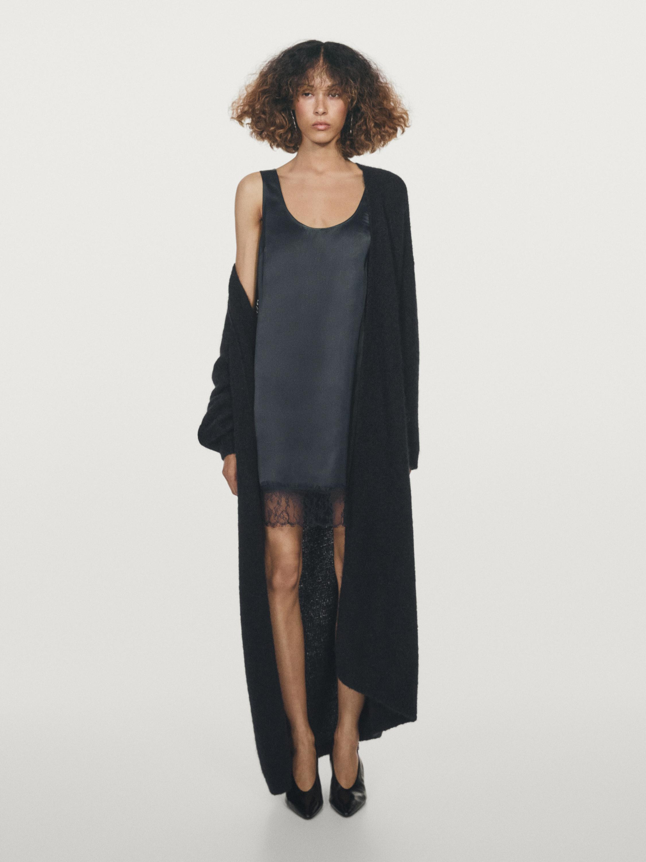 Short flowing satin dress | Massimo Dutti UK