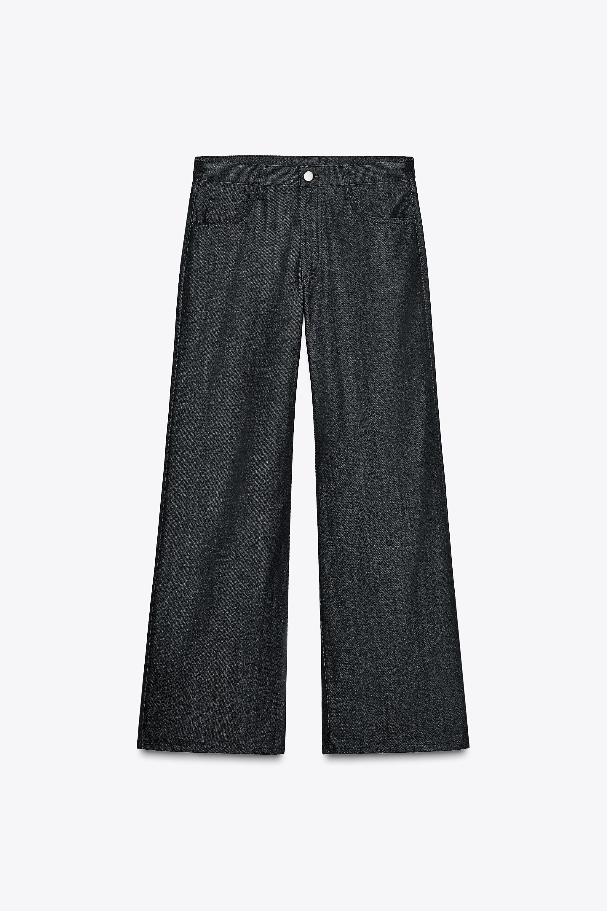 ZW COLLECTION WIDE LEG LOW RISE JEANS | Zara US