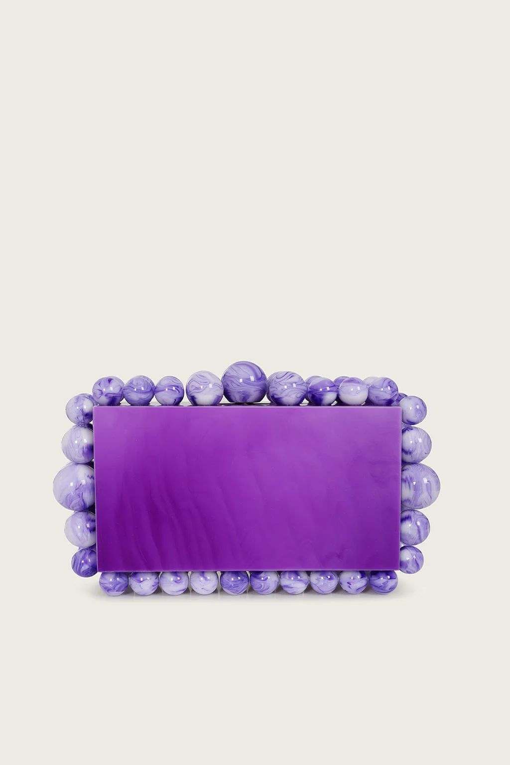 TIA Marbled Faux Pearl Box Clutch Bag in Purple | Lavish Alice Retail Ltd