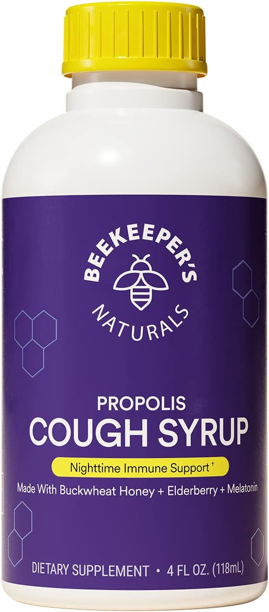 BEEKEEPER’S NATURALS B.Better Nighttime Cough Syrup for Adults - Elderberry Extract, Bee Propol... | Amazon (US)