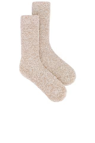 Barefoot Dreams CozyChic Socks in Stone & White from Revolve.com | Revolve Clothing (Global)