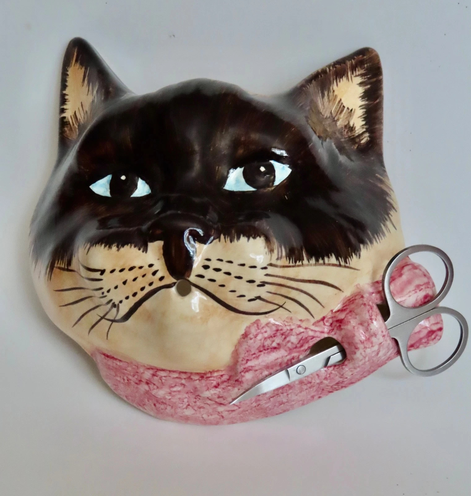 Babbacombe Pottery String Dispenser  Cat  Siamese  With Blue Bow | eBay US