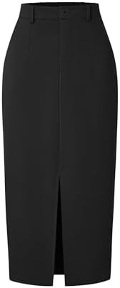 ZESICA Pencil Midi Skirt for Women 2026 Summer High Waisted Slit Bodycon Long Skirts Business Cas... | Amazon (US)