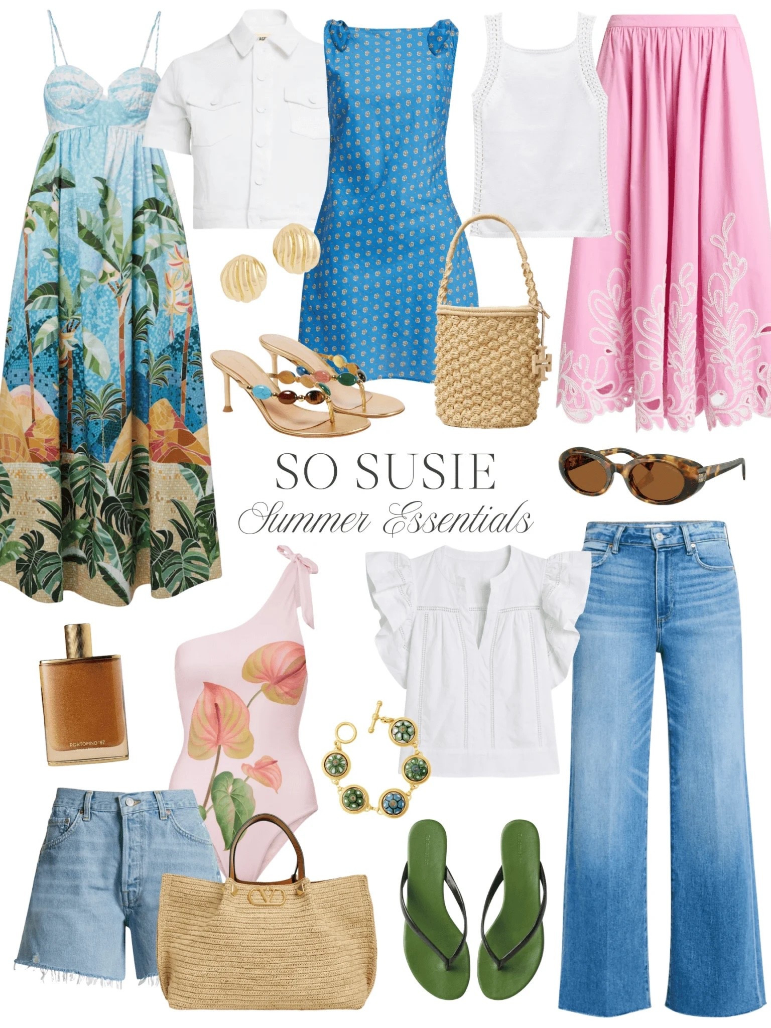 NEW summer essentials I’m loving!! 🌸

Just spotted this cute new Farm Rio dress and this new top! ✨ Skirts are also having a moment this year (again), and look at this pretty new pink one. Summer accessories truly make every outfit, like this bracelet, these cool green flip flops and this splurge straw bag 💖

#LTKOver40 #LTKSeasonal #LTKTravel