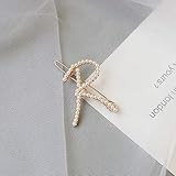 Butterfly hair clips Women Letter Pearl Hair Clip Hairpin Style Pin Barrettes Girl s Headwear Birthd | Amazon (US)