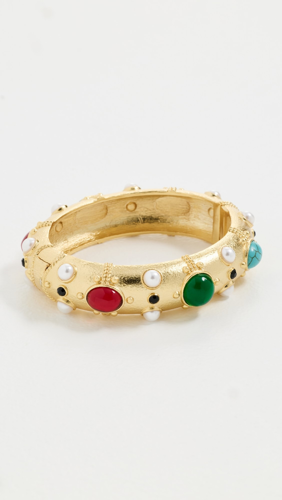 Jet Dots Hinged Oval Bracelet | Shopbop