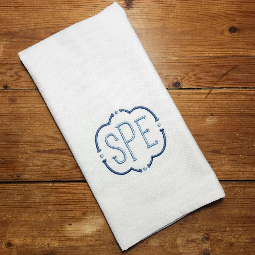 Monogrammed Waffle Terry Towel, Linen Hand Guest Towel, Huck Towel, Hemstitch Huck Towel. - Etsy | Etsy (US)
