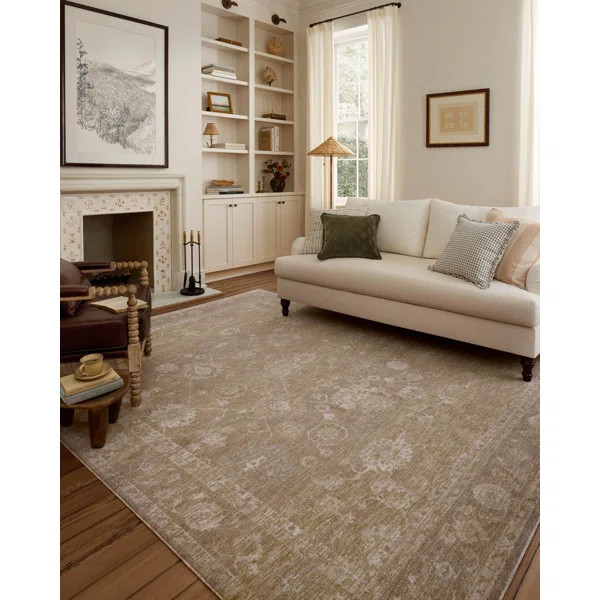 Chris Loves Julia x Loloi Louisa Taupe / Gold Area Rug | Wayfair North America