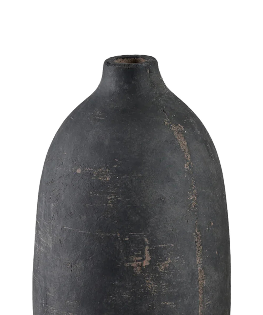 Serene Spaces Living Rustic Black Sandstone Vase, Decorative Flower Vase With Narrow Neck, Branch... | Wayfair North America