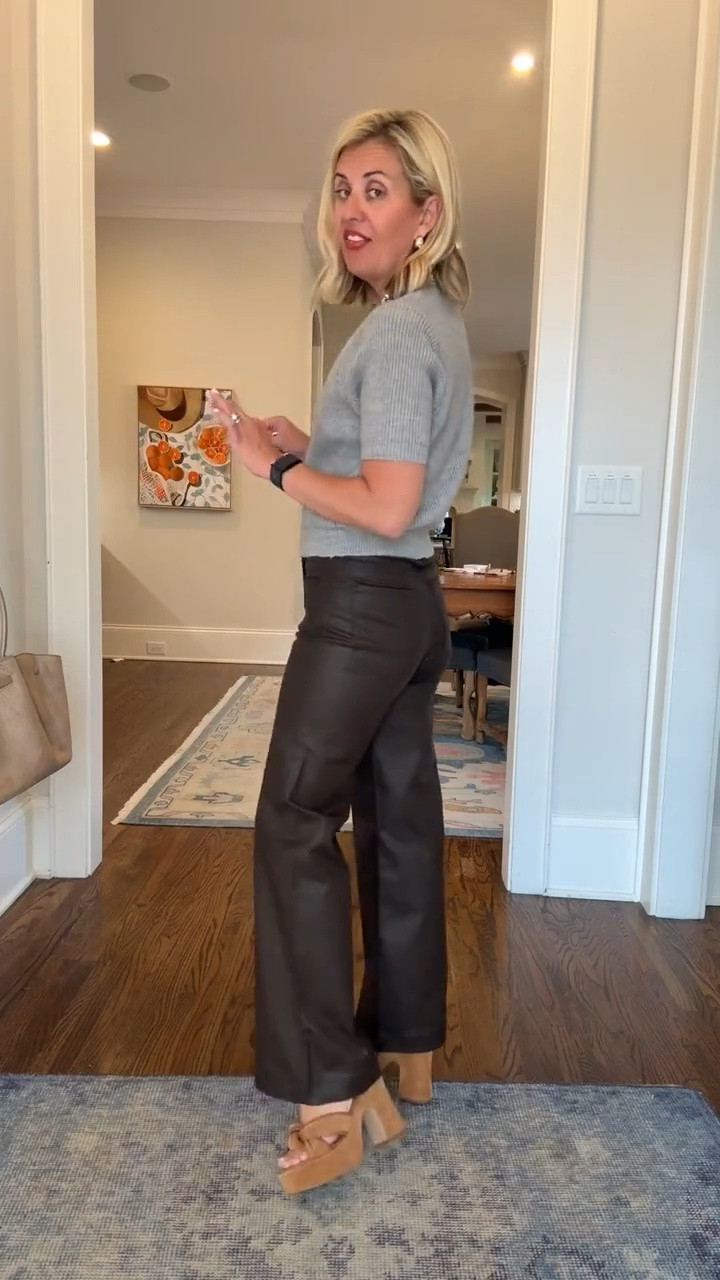 Loving this bling cardigan and wax coated jeans! This makes the perfect look! I’m in small cardigan and 0 jeans (size down). 
@Avara

*Code mixandmatch15 for 15% off 1st order at Avara