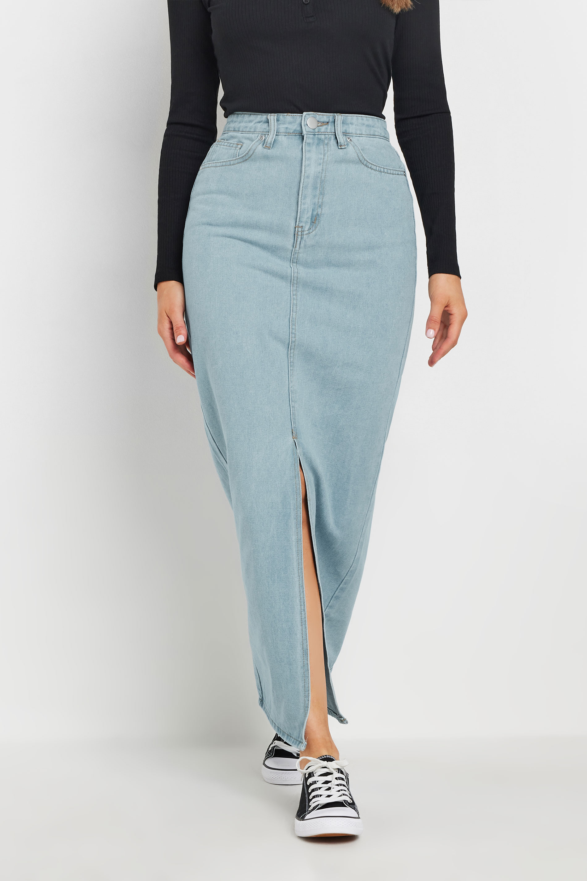 LTS Tall Blue Denim Split Maxi Skirt | Long Tall Sally