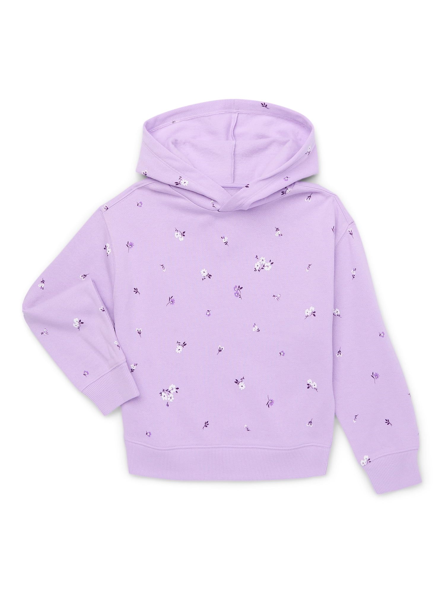 Wonder Nation Girls Fashion Fleece Hoodie, Sizes 4-18 & Plus | Walmart (US)