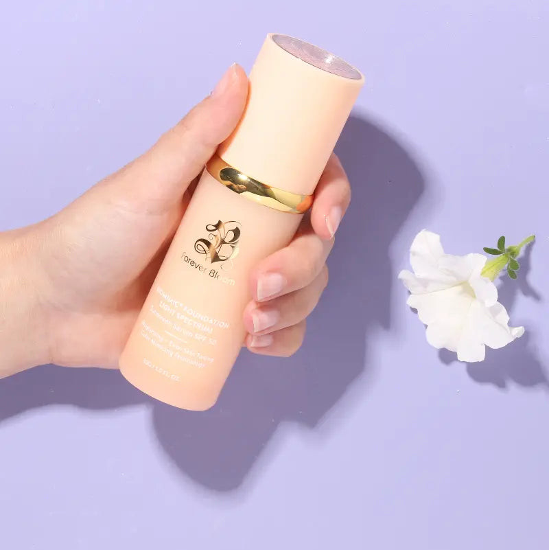 BioMimic Liquid Foundation Sunscreen-Forever Bloom-Moisturizing-Light Spectrum | Forever Bloom
