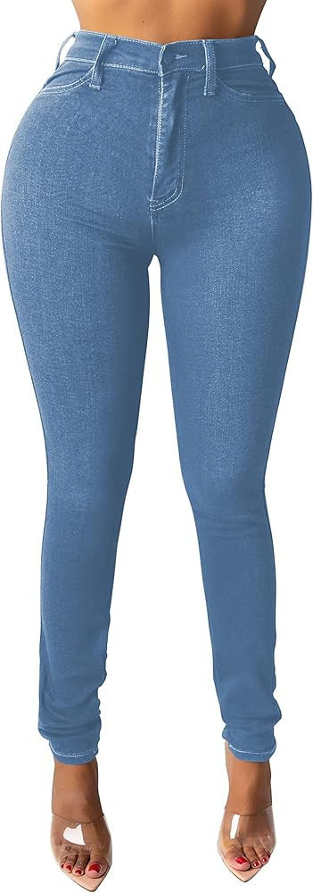 Joriou Women's High Waisted Stretchy Skinny Jeans Butt Lifting Denim Pants | Amazon (US)