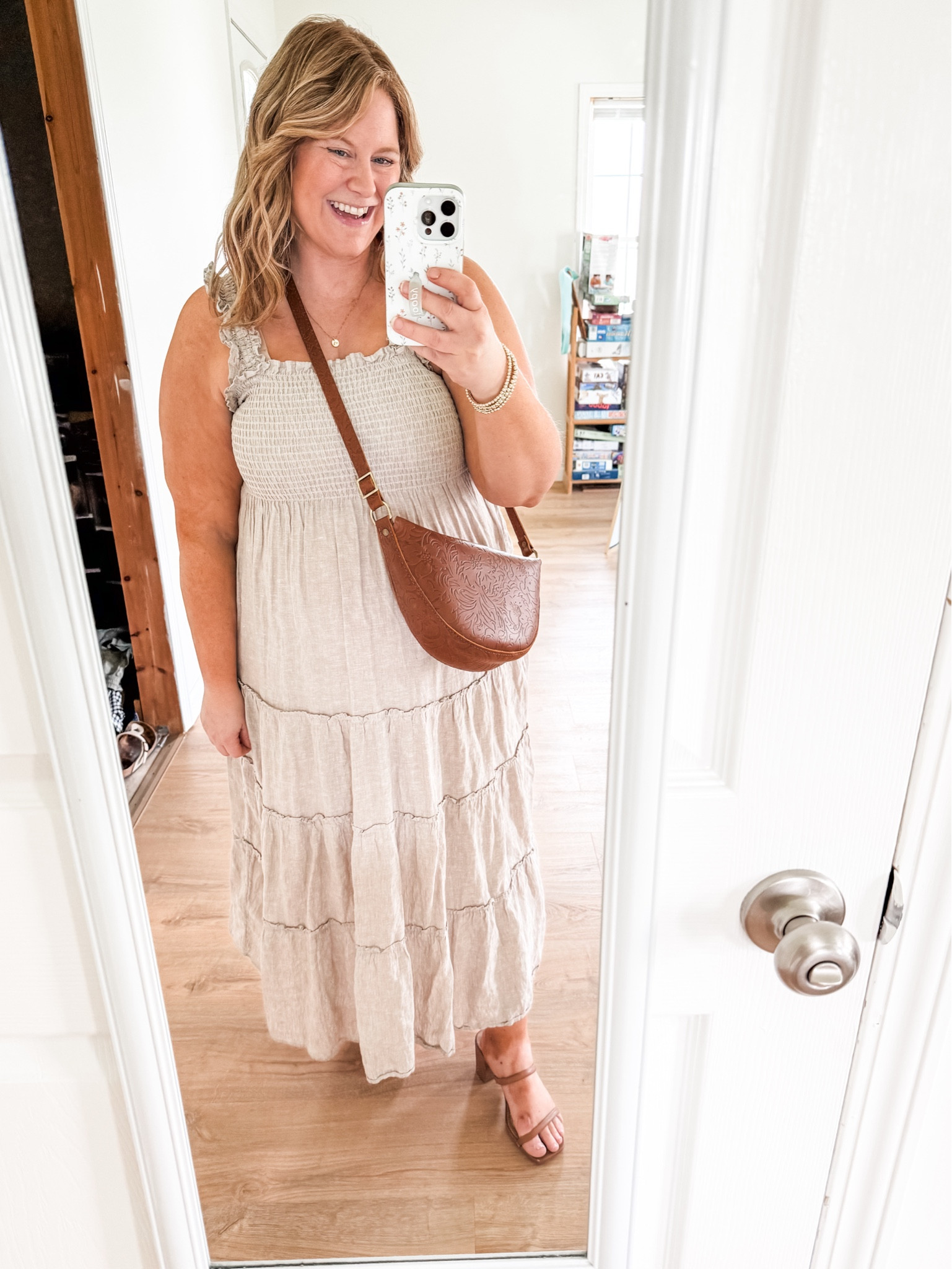 Wearing a large in my Quince dress.  Bump and nursing friendly! 

#LTKMidsize #LTKBump #LTKSeasonal