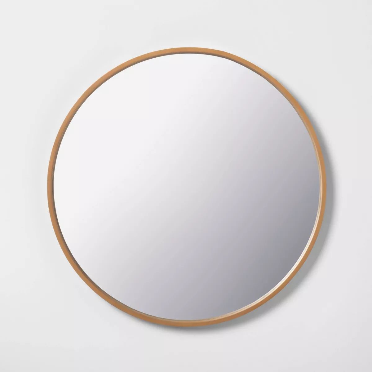 30" Round Wood Framed Wall Mirror Natural - Hearth & Hand™ with Magnolia | Target
