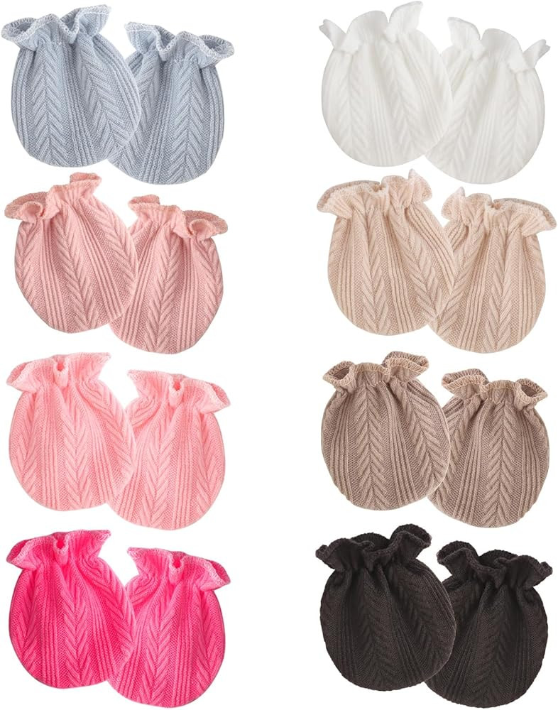 Newborn Baby Mittens No Scratch Cotton Elastic Wrist Gloves Infant Toddler Mittens for Baby Boy G... | Amazon (US)