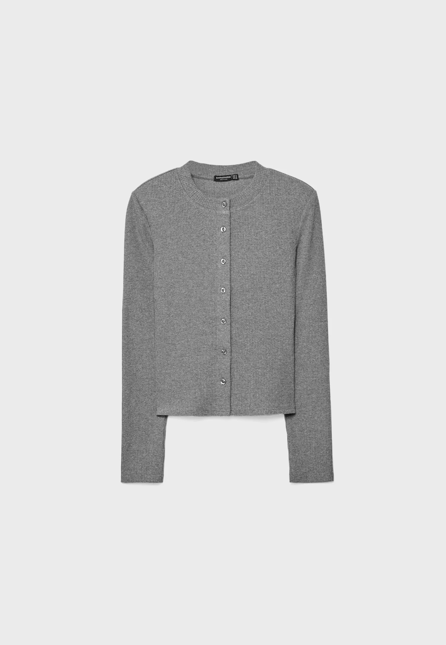Knit cardigan with padded shoulders | Stradivarius (UK)