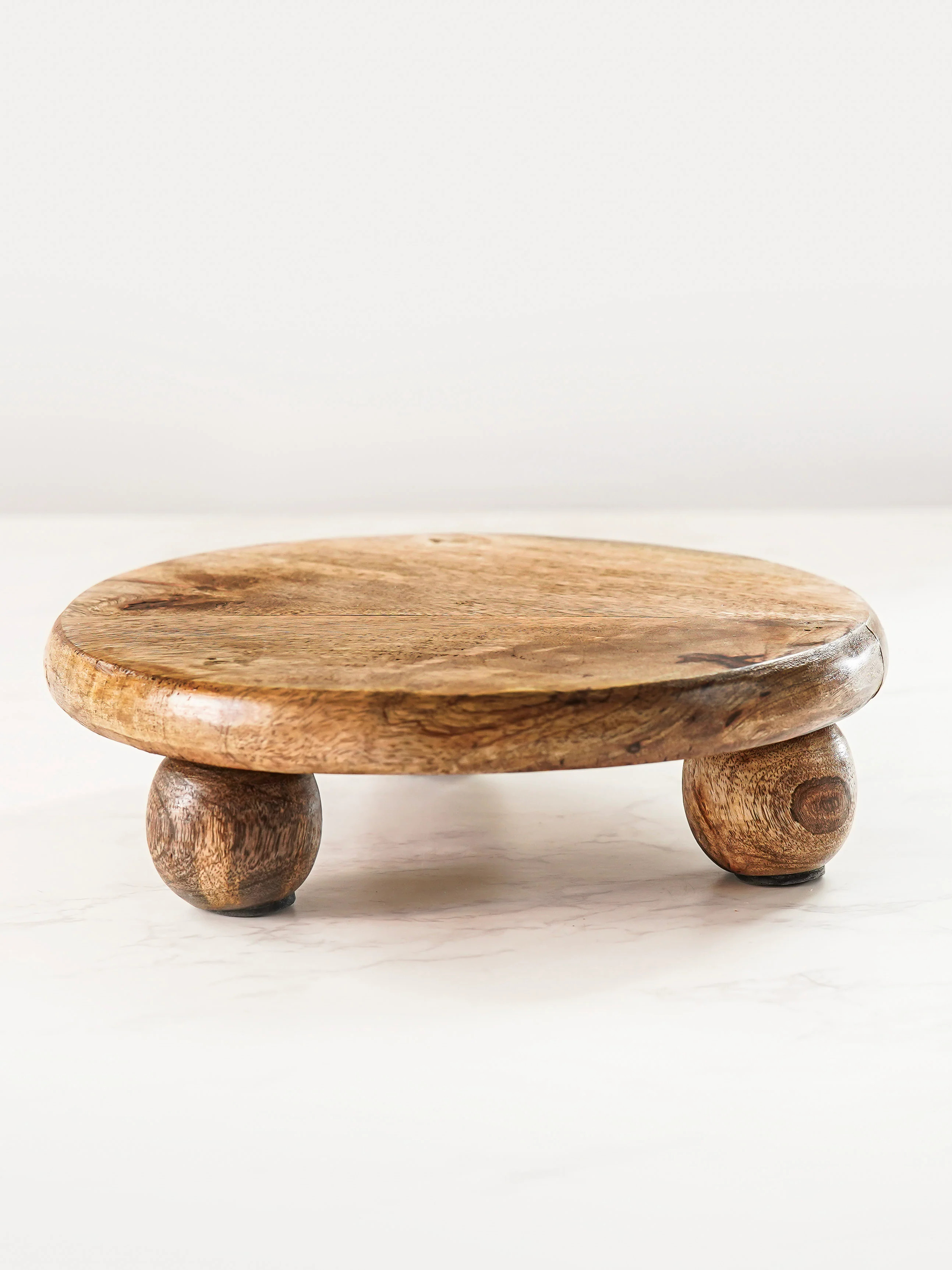 Carved Mango Wood Pedestal Riser | MJHome