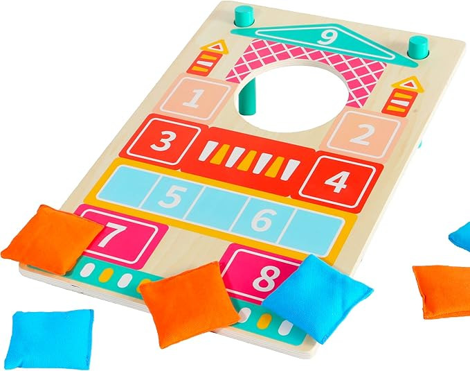 Montessori Mama Wooden Corn Hole Game - Outside Toys Bean Bag Toss for Indoor & Outdoor Play - Ed... | Amazon (US)