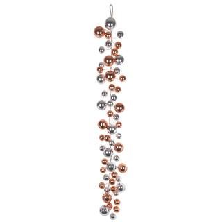 6ft. Rose Gold & Silver Ball Ornament Garland by Ashland® | Michaels Stores