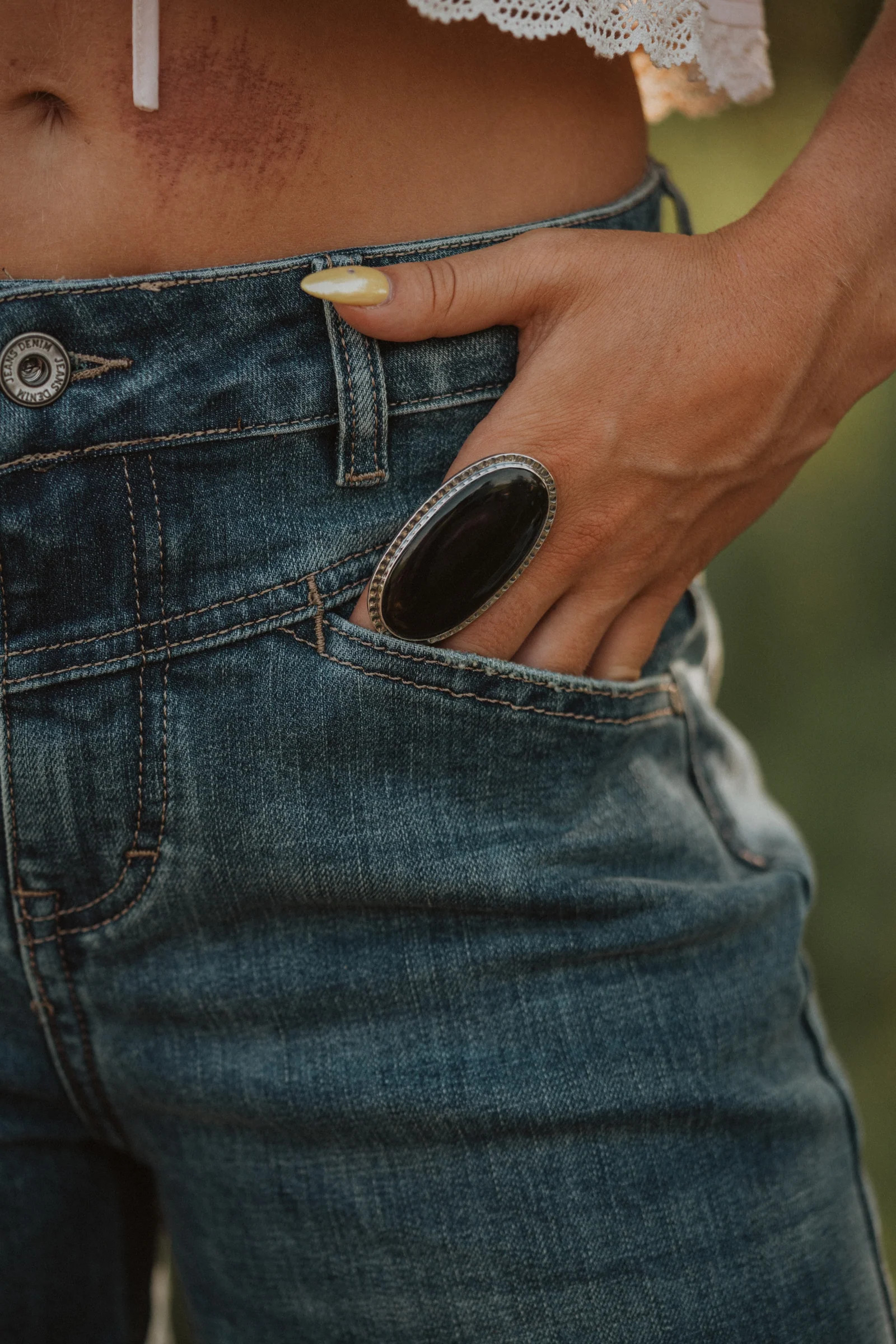 Amarillo Ring | Black Onyx | Goldie Lew Jewelry, LLC
