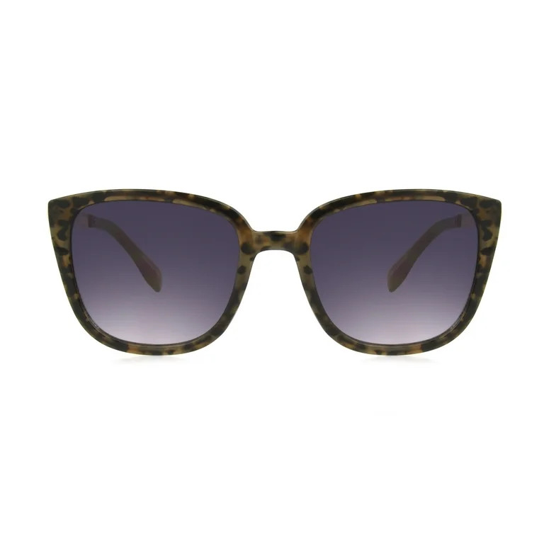 Foster Grant Women's Square Fashion Sunglasses Tan Leopard | Walmart (US)