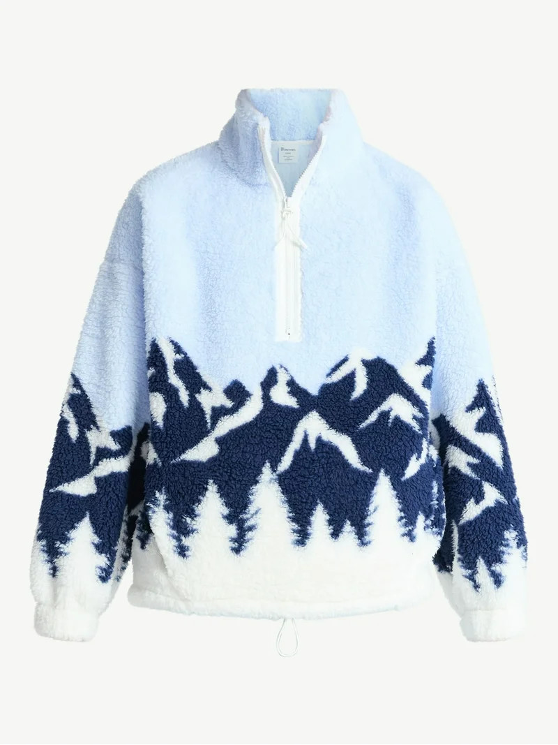 No Boundaries Plush Half-Zip Pullover, Women's | Walmart (US)