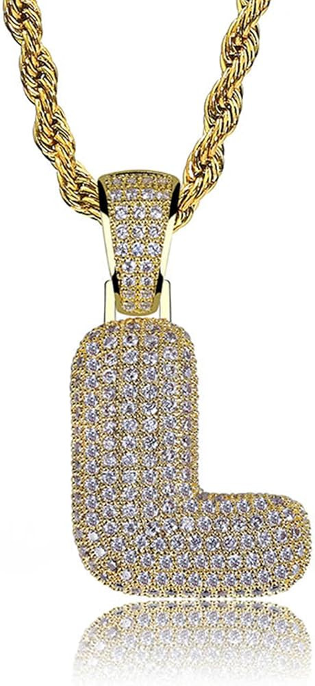 HECHUANG Gold Letter Chain Necklace for Women Personalized Initial Name Necklace Men Stainless St... | Amazon (US)