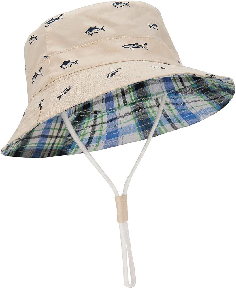 Zando Baby Girl Sun Hat Kids Summer Outdoor Baby Boy Hats Infant Wide Brim Hats Toddler Beach Cap Bu | Amazon (US)