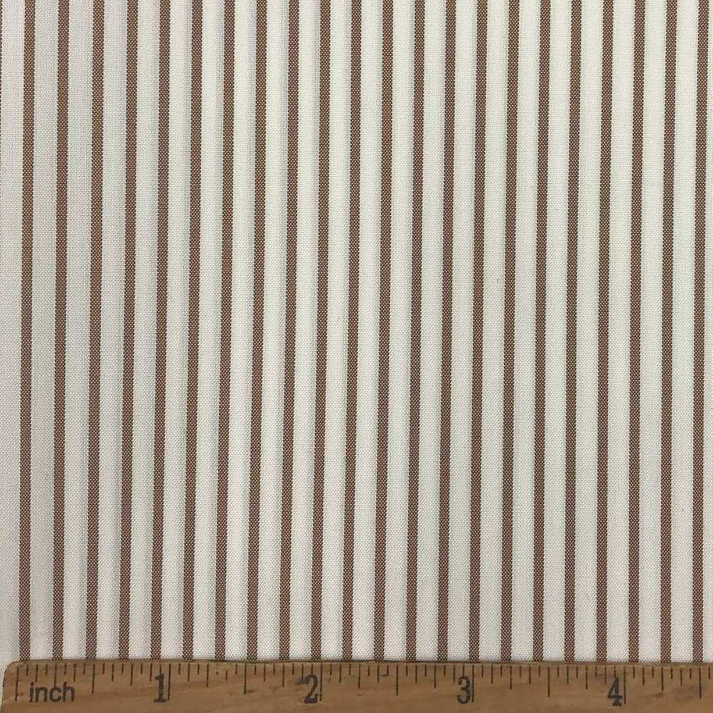 Thin Brown Striped Fabric Lightweight for Sewing Summer Shirt Fall Decor DIY Craft Polycotton Wid... | Amazon (US)