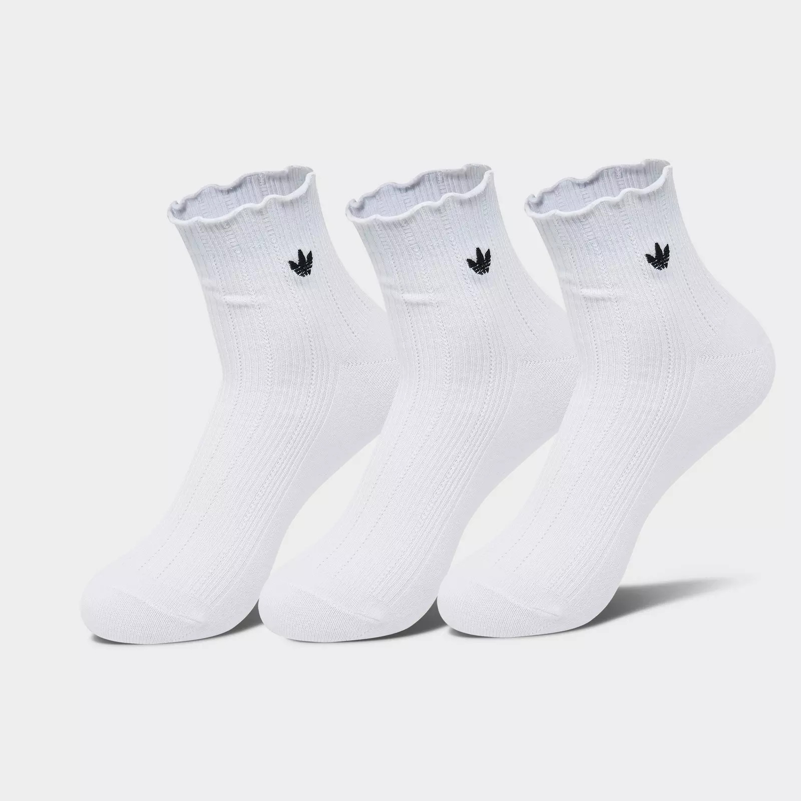 Women's adidas Originals Ruffle Quarter Socks (3-Pack) | Finish Line (US)
