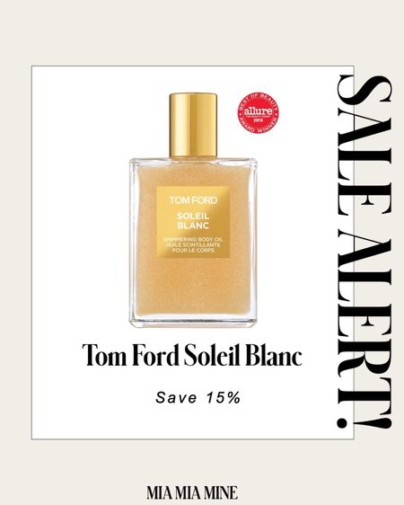 Saks beauty sale - save 15% off Tom ford shimmering body oil 
4th of July sales

#LTKSummerSales #LTKBeauty #LTKSaleAlert