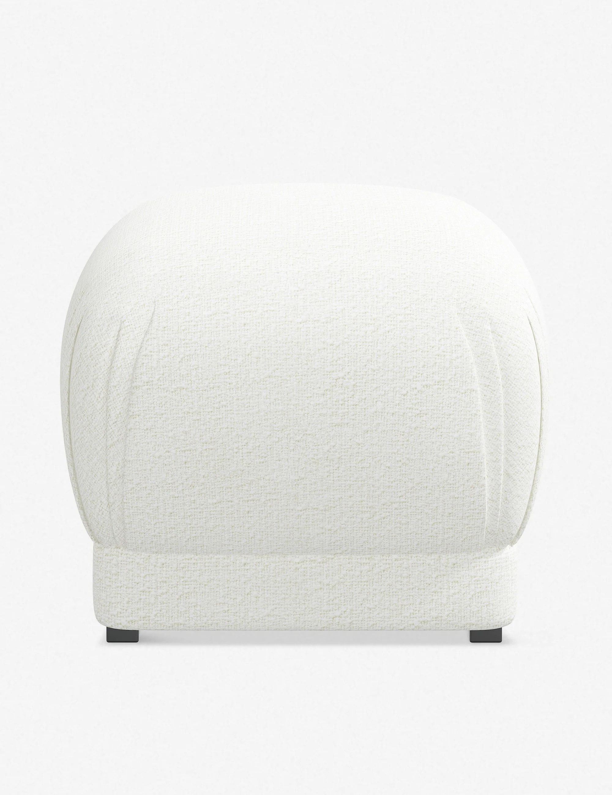 Bailee Ottoman, White Boucle | Lulu and Georgia 