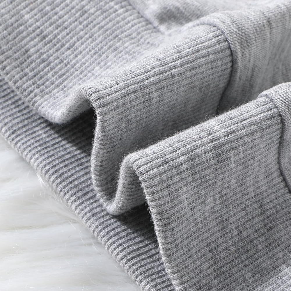 Toddler Baby Girl Long Sleeve Ruffle Sweatshirt Tops Basic Solid Color Oversized Sweater Shirts K... | Amazon (US)