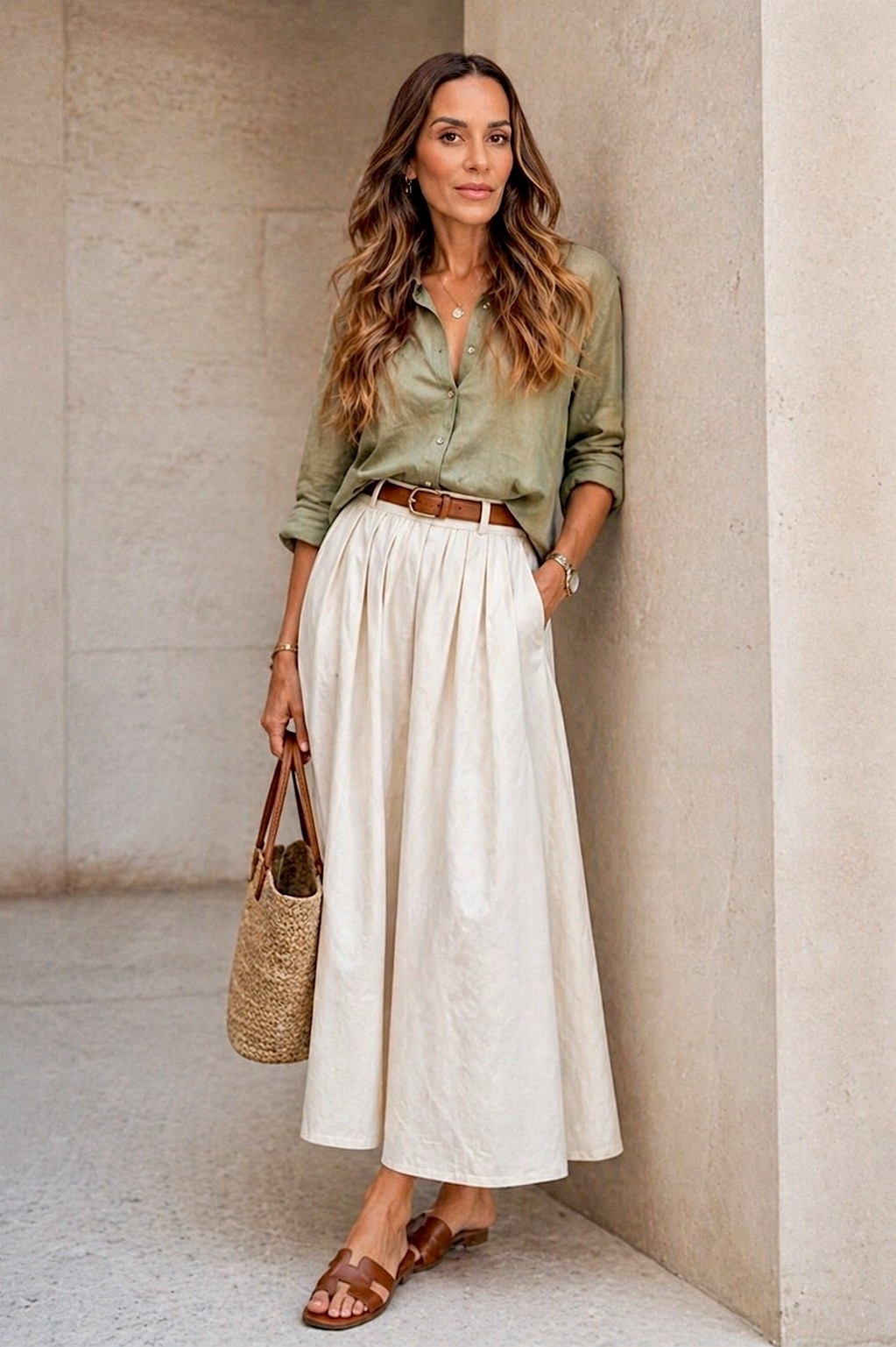 This is what “effortless chic” really looks like. A flowy skirt that moves beautifully + a relaxed shirt =
a timeless outfit you’ll wear on repeat all season.

what to wear for mother’s day / brunch outfit ideas 2026 / classy brunch outfit women / spring outfit ideas women / feminine outfit ideas / easy outfit formula / neutral chic outfit / everyday elegant style

#LTKMothersDay #LTKootd #LTKOver40