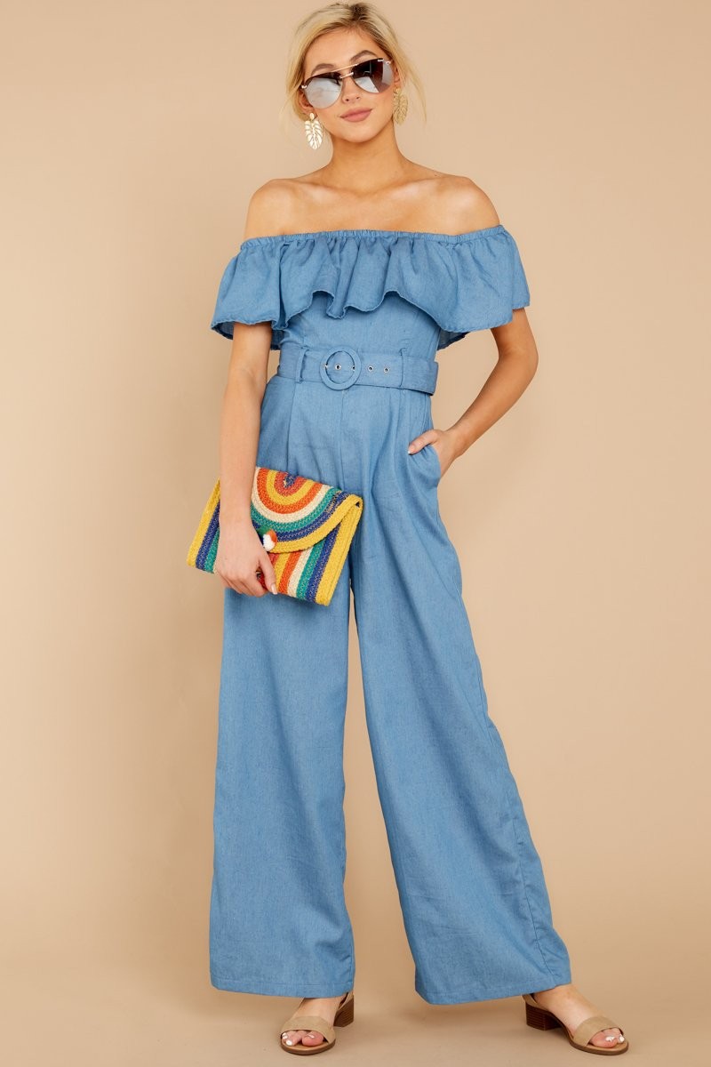 Key To Style Chambray Jumpsuit | Red Dress 