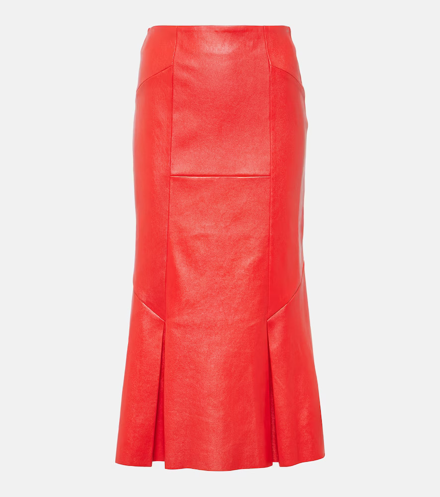 Stouls Lola leather midi skirt | Mytheresa (US/CA)