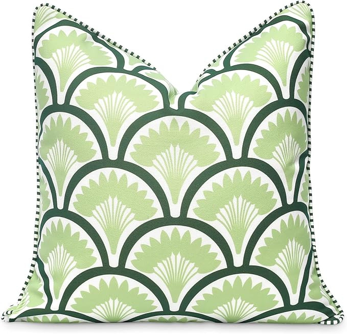 Hofdeco Premium Coastal Patio Indoor Outdoor Throw Pillow Cover Only, 20"x20" Water Repellent for... | Amazon (US)