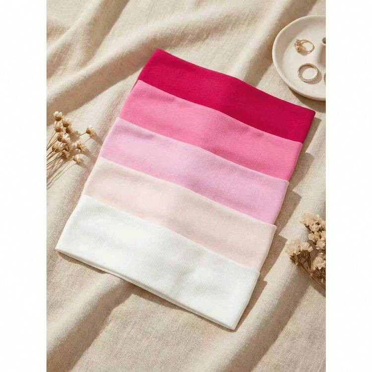 5pcs/Pack Women's Bohemian Style Non-Slip Headbands, Suitable For Yoga, Running, Fitness And Face... | SHEIN