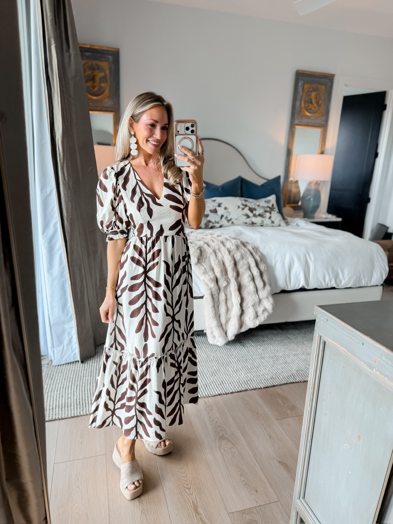 This dress is such a beautiful fit & cut! The puff sleeves are not too dramatic and this print… SO good! 🤎 this is the perfect dress for spring events! 

#LTKspringtrends #LTKootd #LTKPetite