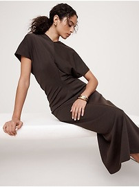 Wool-Blend Scuba Midi Dress | Banana Republic (US)