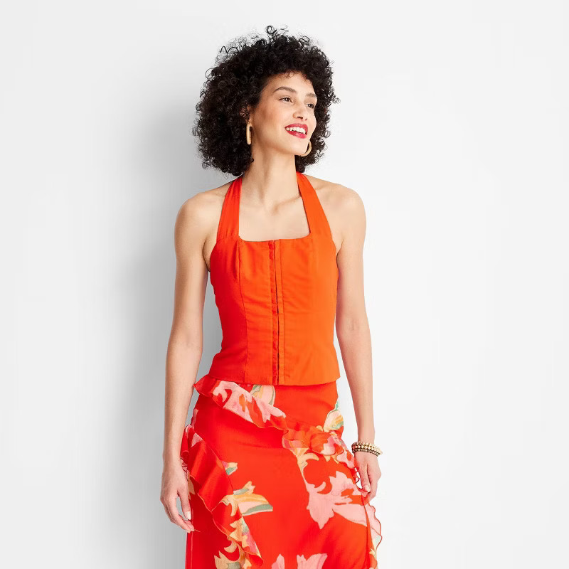 Women's Tie Neck Halter Top - Future Collective™ with Jenee Naylor | Target