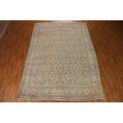 One-of-a-Kind 1950s 9'2" x 12'7" Wool Area Rug in Green | Wayfair North America