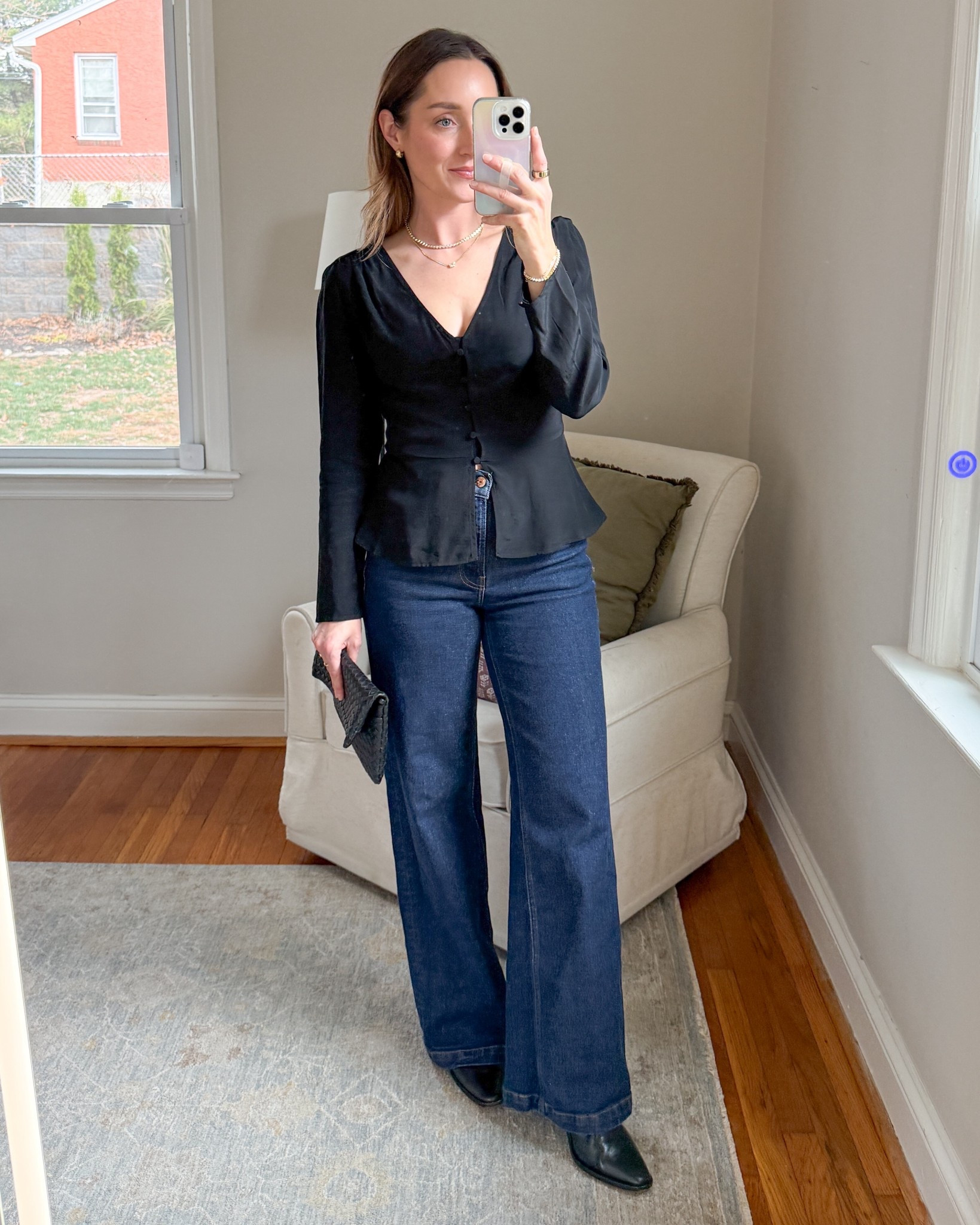 Grab these jeans today for $35! I’m wearing a 25 regular and they are the perfect height for me to wear with booties or a higher sandal.