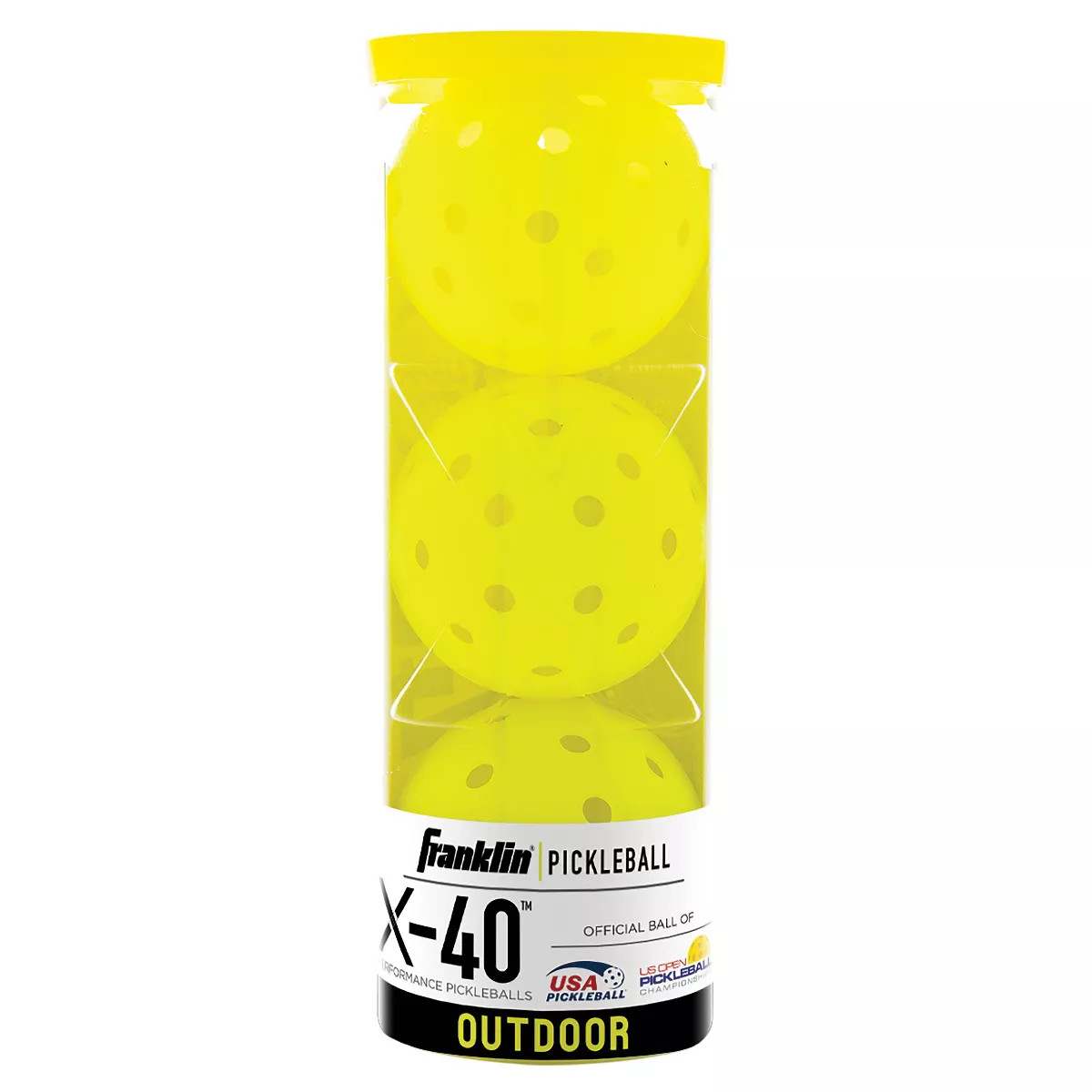 Franklin Sports X-40 Performance Outdoor Pickleballs 3pk - Optic Yellow | Target