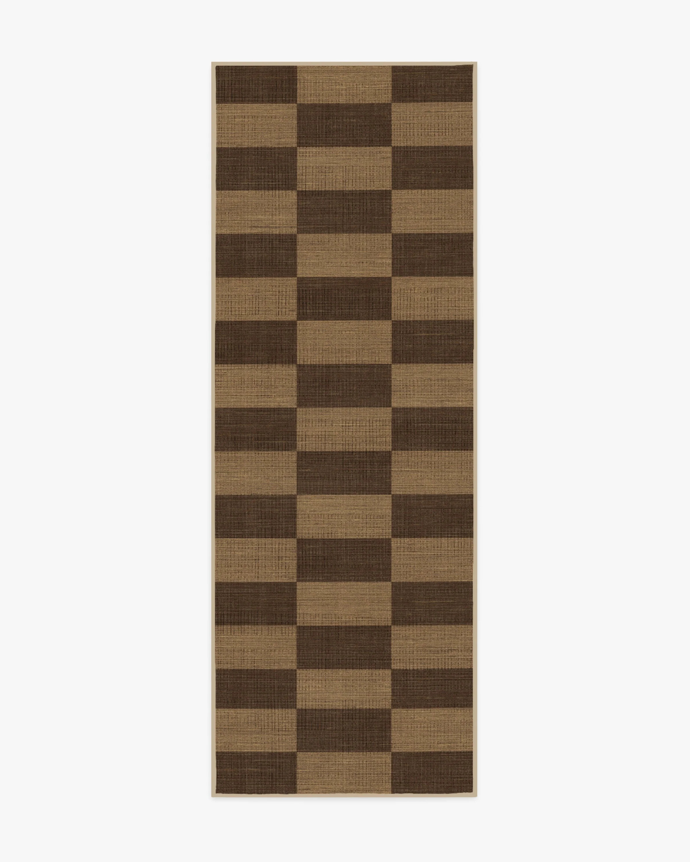 Architectural Digest Yates Check Brown Re-Jute Rug | Ruggable | Ruggable