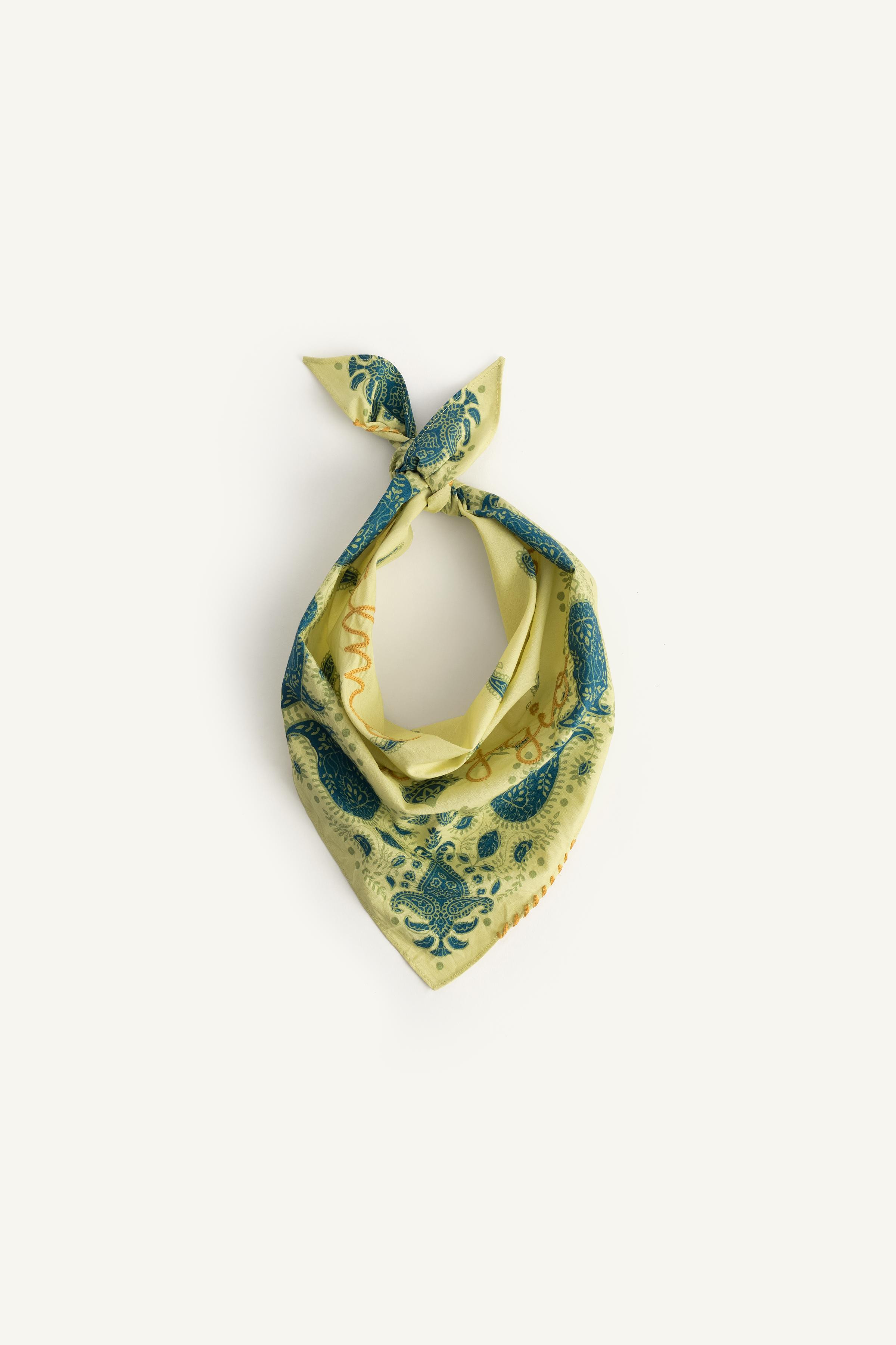 LIMITED EDITION EMBROIDERED PRINT BANDANA | Zara US