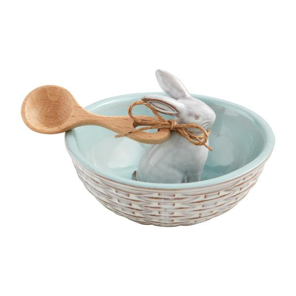Blue bunny bowl | Mud Pie