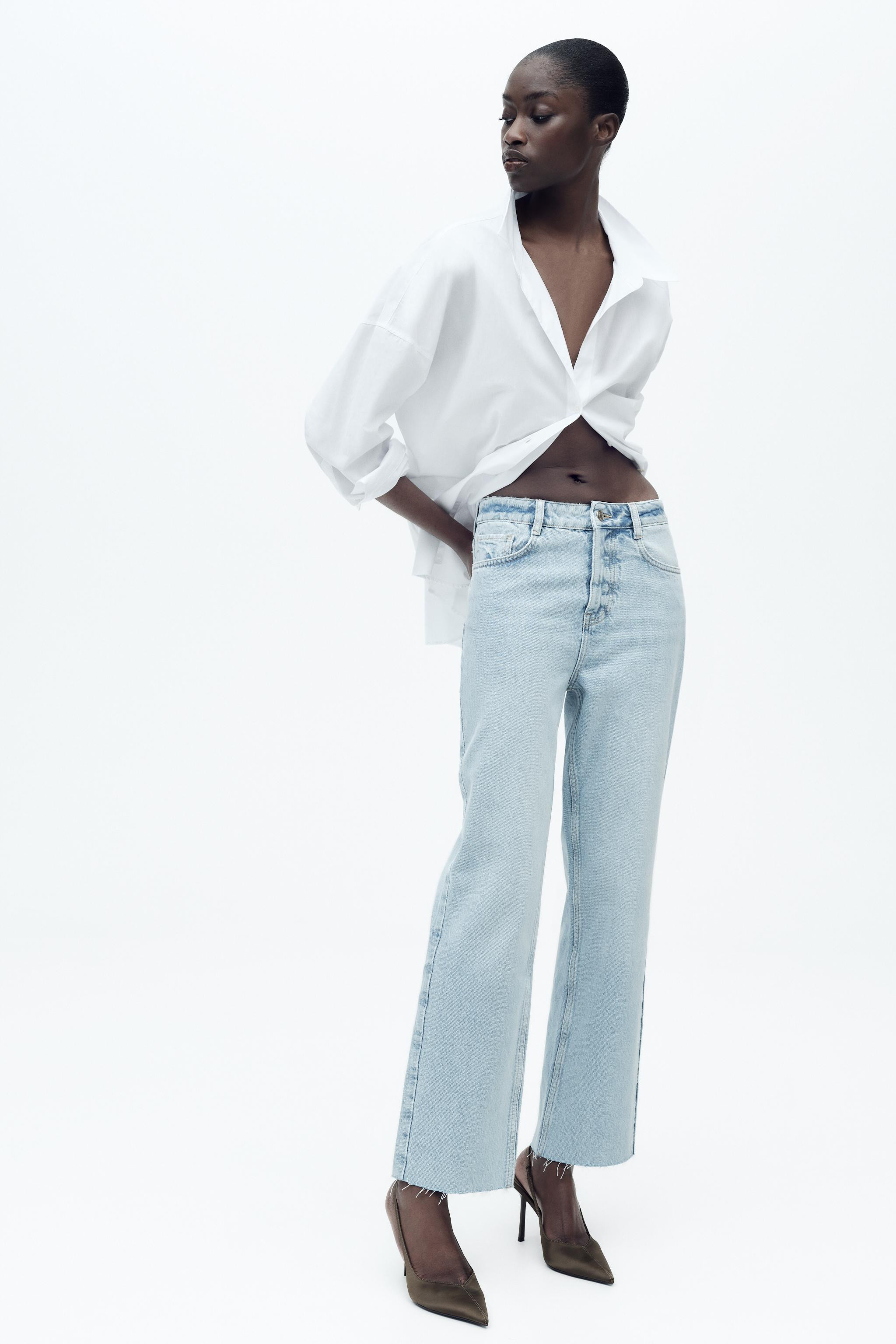Z1975 STRAIGHT-LEG HIGH-WAIST JEANS | Zara UK